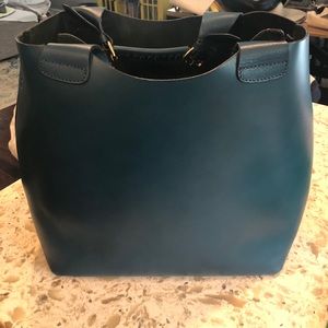 Rare teal large Zara plaited shopper
